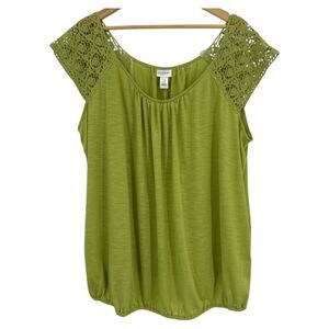 Maternity Tank Top Size 3X Motherhood Plus Green knit shirt